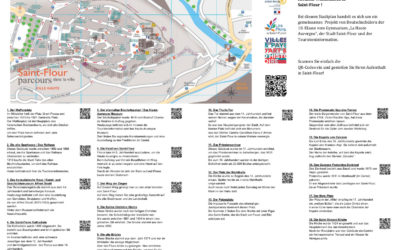Le plan de la ville traduit en allemand par les élèves du Lycée de la Haute Auvergne de Saint-Flour