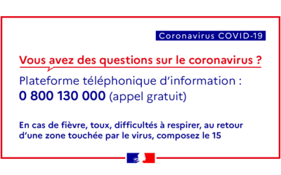 Coronavirus – Recommandations, gestes et numéros utiles
