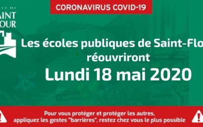 Réouverture des écoles publiques de Saint-Flour, Lundi 18 mai 2020