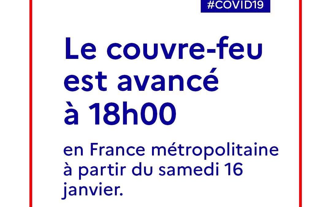 Covid-19   Couvre-feu à 18h00